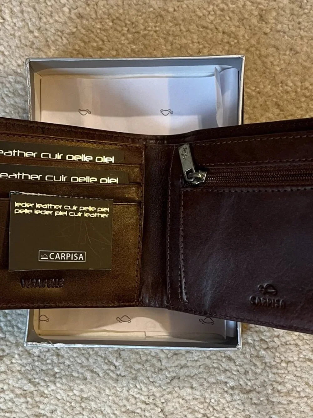 Mens Wallet Italian Leather